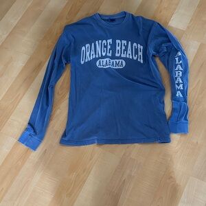 Surf Style Blue Long Sleeve Shirt